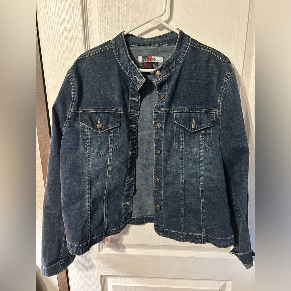 Dark blue jean jacket